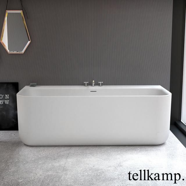 Tellkamp Koeno back-to-wall whirlbath with panelling matt white, panel matt white