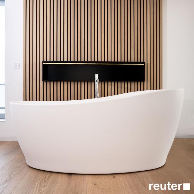 Tellkamp Sao freestanding oval bath matt white, panel matt white, without filling function