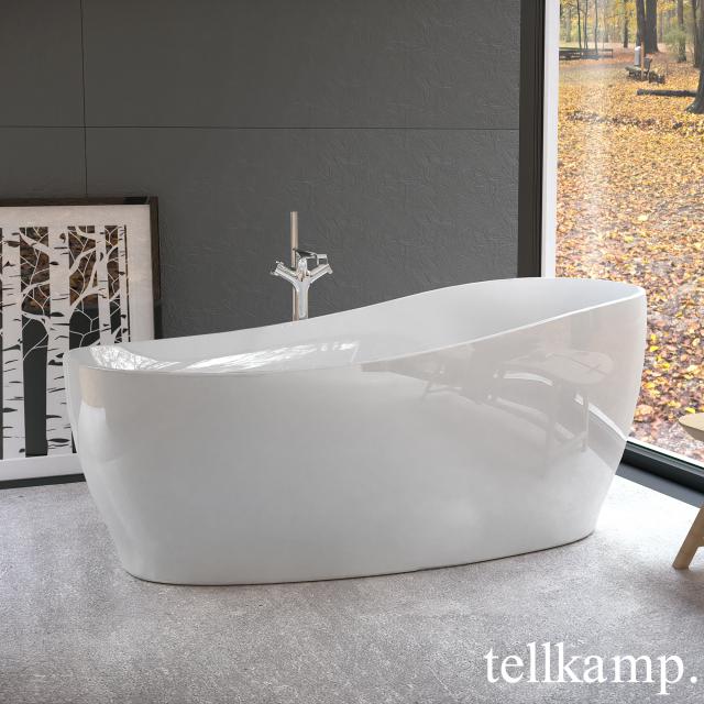 Tellkamp Sao freestanding oval bath white gloss, panel white gloss, without filling function