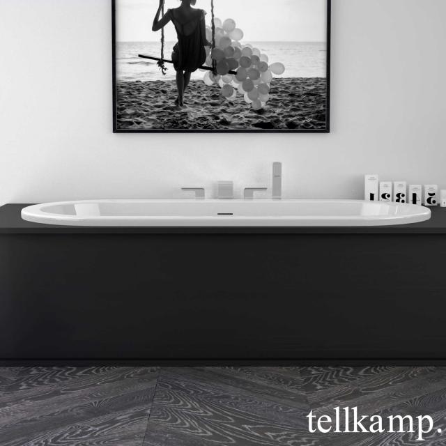 Tellkamp Solitär Fix oval bath, built-in white gloss, without filling function