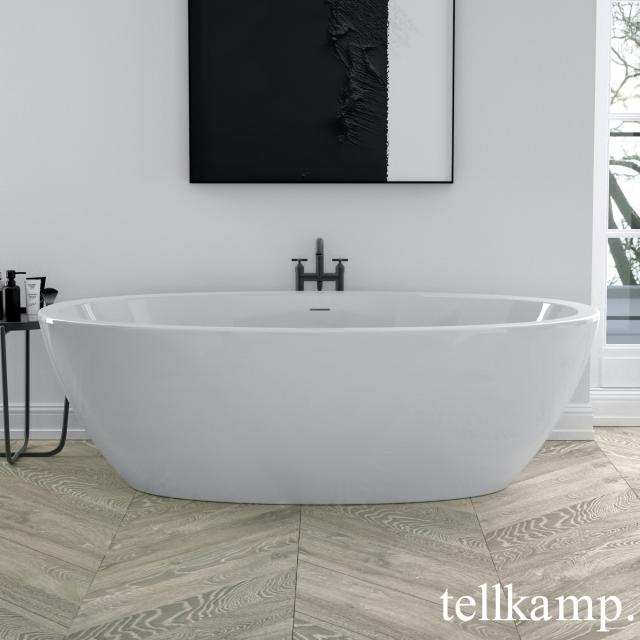 Tellkamp Space freestanding oval bath white gloss, panel white gloss, without filling function
