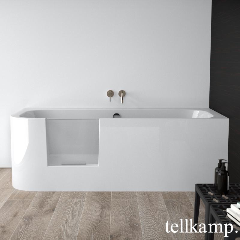 Tellkamp Salida Baignoire pour petits espaces, avec zone de douche et habillage, 0100-043-00-A/CR