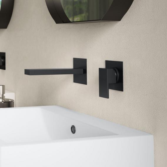 Teorema BLOG wall-mounted basin mixer, projection: 168 mm, for concealed installation unit matt black