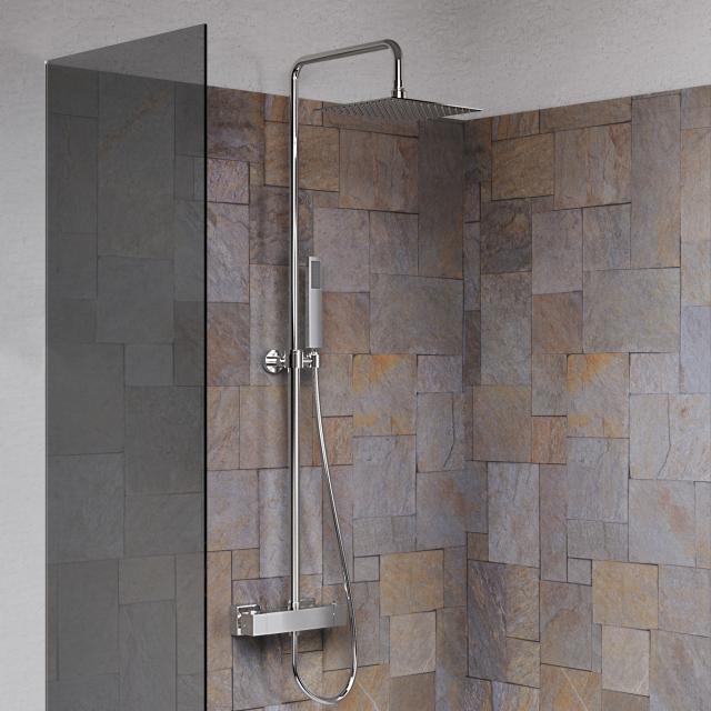 Teorema Shapes shower system with shower thermostat chrome