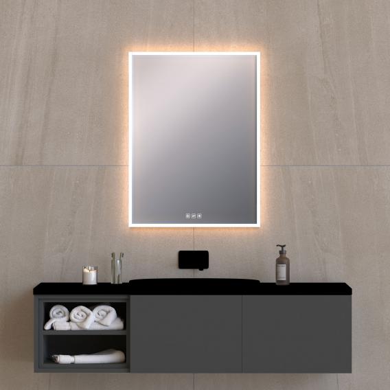 Top Light Mirror With Led Lighting Dimmer And Cct 29 80601 1 00126 Reuter - Best Quality Led Bathroom Mirrors