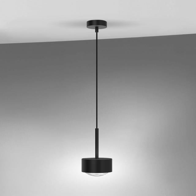 Top Light Puk Maxx Long One Suspension LED Ø 12 H : 130 cm, noir mat
