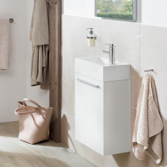 Treos Serie 900 Lave-mains avec meuble sous-lavabo et 1 porte Façade blanche/corps du meuble blanc