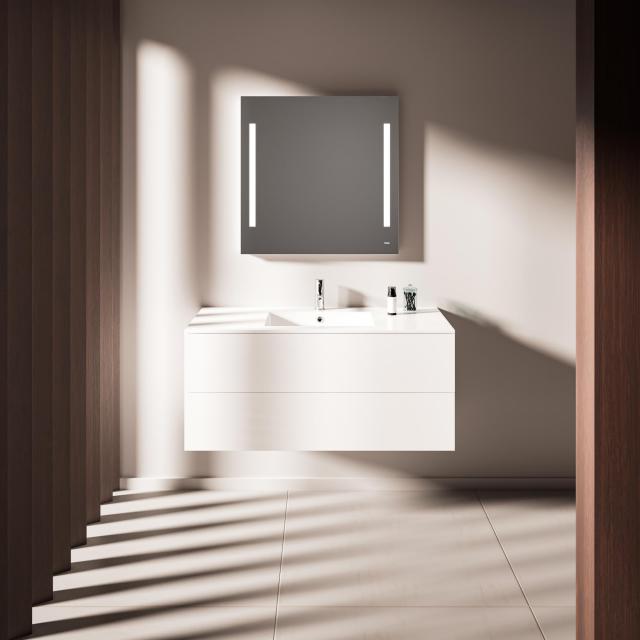 Treos Serie 915 Lavabo avec meuble sous-lavabo et 2 tiroirs Cuve au centre