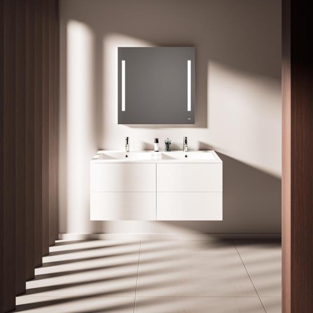 Treos Serie 915 Lavabo double avec meuble sous-lavabo et 4 tiroirs