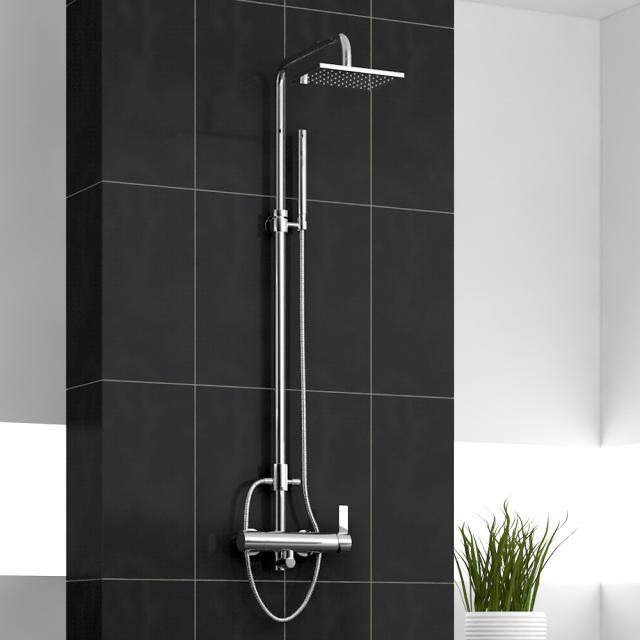 treos Series 195 wall-mounted shower system with shower arm