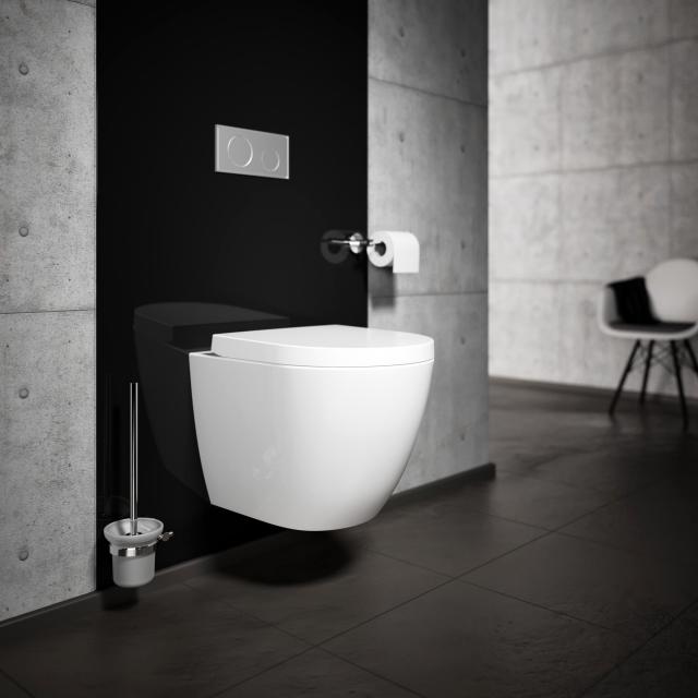Treos Series 810 wall-mounted, washdown toilet, rimless, short version