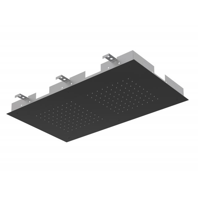 Treos series 930 overhead shower panel for ceiling installation matt black