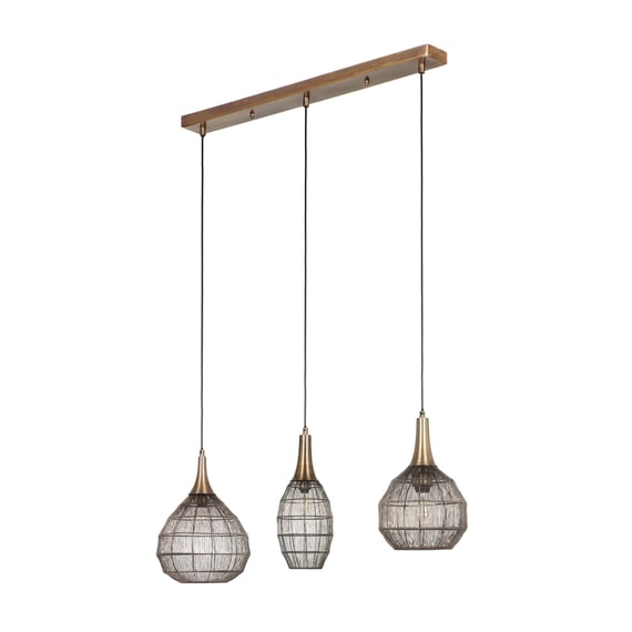 Ideal Lux Pendelleuchte HAREM | 1-flammig, Antik-Messing, E27, Ø 16,5 Cm – Elegante Deckenleuchte Für Innen