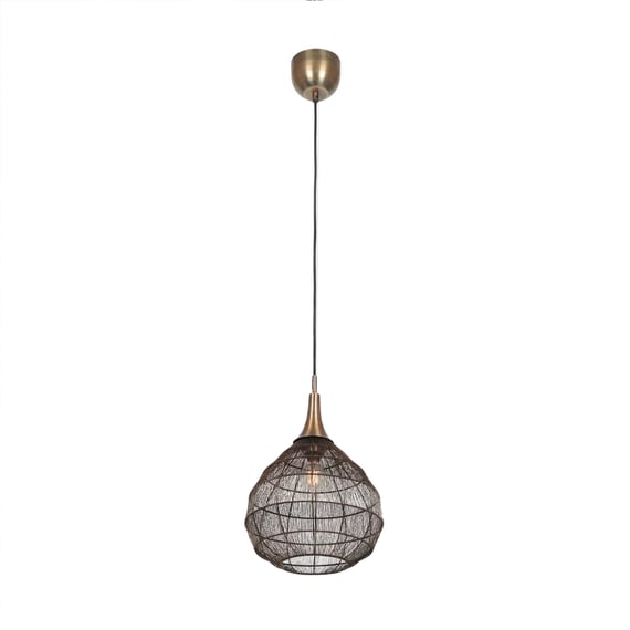 TRIO Leuchten LED Pendelleuchte Cord 310100161 | Metall Grau Antik, Ohne Leuchtmittel