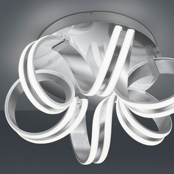 Plafonnier Trio-Leuchten 5 Spots - Blanc - GU10 - Orientable - Pour Cuisine/Salon