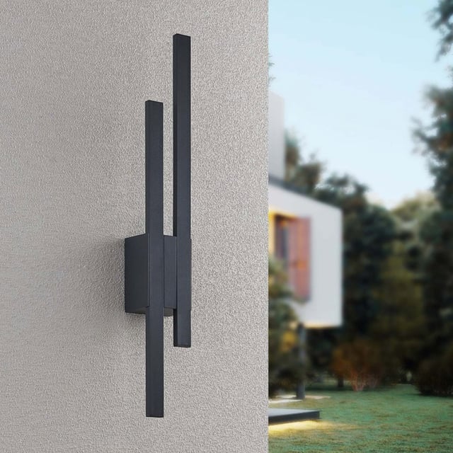 Trio Leuchten Roya Lampada Da Parete Per Esterni – 2 Luci – Antracite – IP44 – Adatta A Vialetti E Ingressi