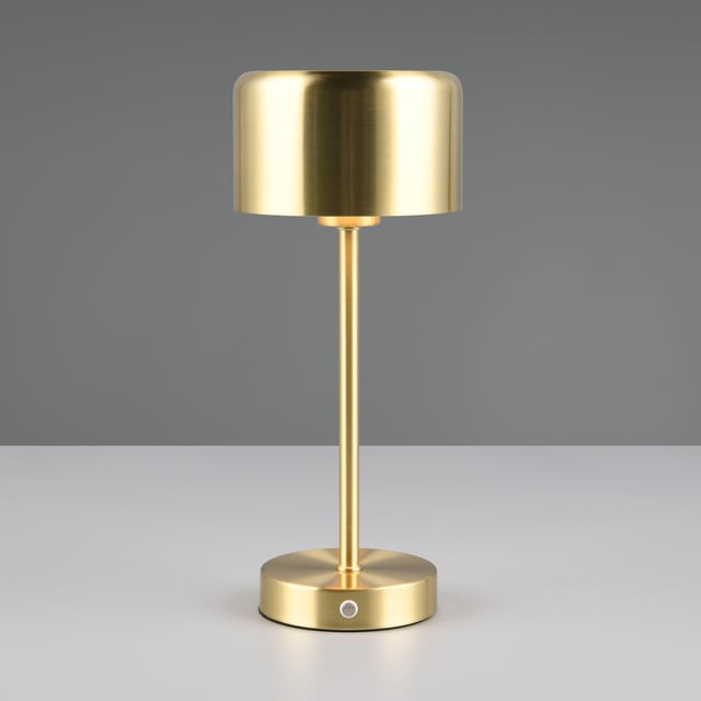 Lampada Da Tavolo Andreus Trio Leuchten: Design Nero Opaco Con Interno Oro E Paralume Regolabile