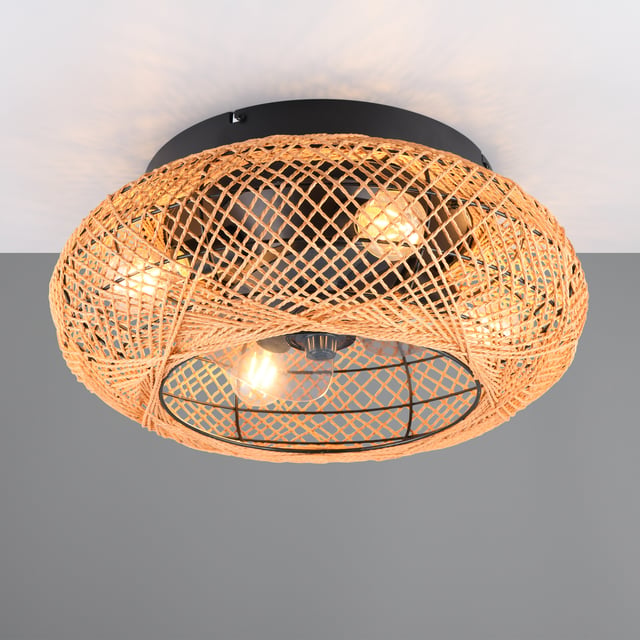 Trio Lumina Lampada da soffitto moderna a grappolo a 8 luci, nera opaca