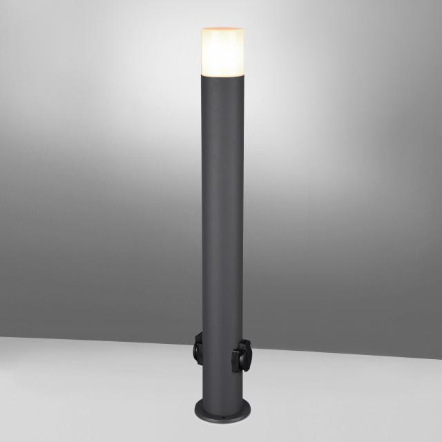TRIO Hoosic bollard light with sockets