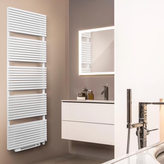 Vasco Blower Carré bathroom radiator for electronic operation only white, 500 Watt
