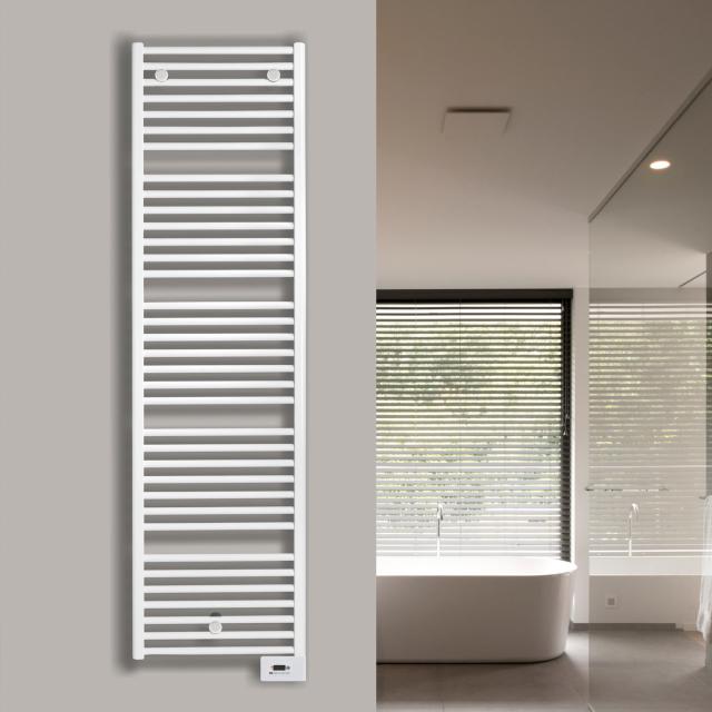 Vasco Iris HD-EL bathroom radiator for purely electric operation white, 1000 Watt