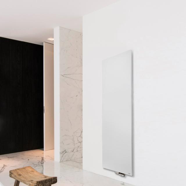 Vasco Niva design radiator for hot water operation white fine texture, single layer, 645 Watt