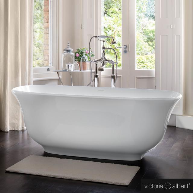 Victoria + Albert Amiata freestanding oval bath white gloss/interior white gloss