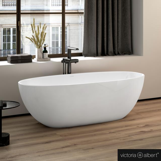 Victoria + Albert Barcelona freestanding oval bath white gloss/interior white gloss