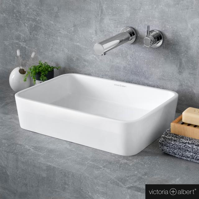 Victoria + Albert Edge 45 countertop washbasin white gloss/interior white gloss
