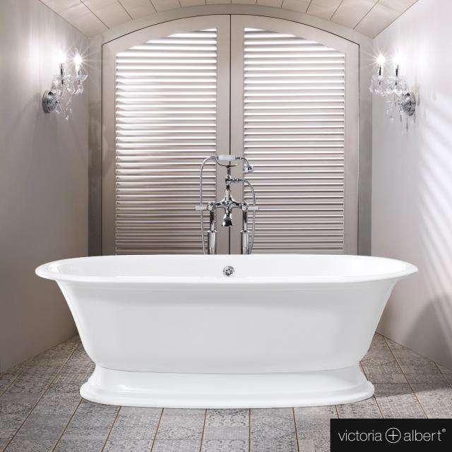 Victoria + Albert Elwick freestanding oval bath white gloss/interior white gloss