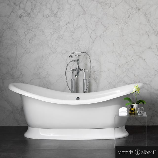 Victoria + Albert Marlborough freestanding oval bath white gloss/interior white gloss