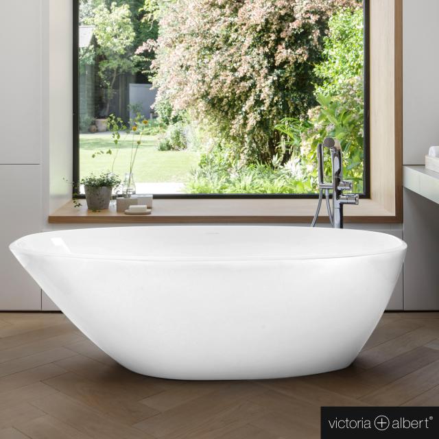 Victoria + Albert Mozzano freestanding oval bath white gloss/interior white gloss