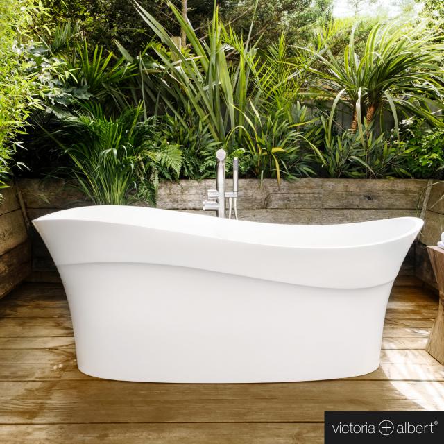 Victoria + Albert Pescadero freestanding oval bath white gloss/interior white gloss