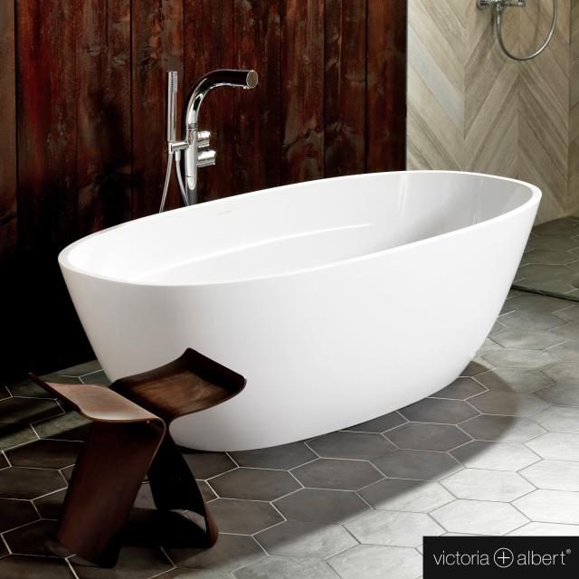 Victoria + Albert Terrassa freestanding oval bath white gloss/interior white gloss