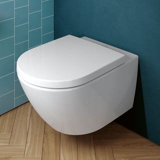 Saniclass Abattant WC déclipsable et frein de chute blanc pour cuvette  Villeroy & Boch Subway 2.0 avec kit de fixation blanc alpin brillant 