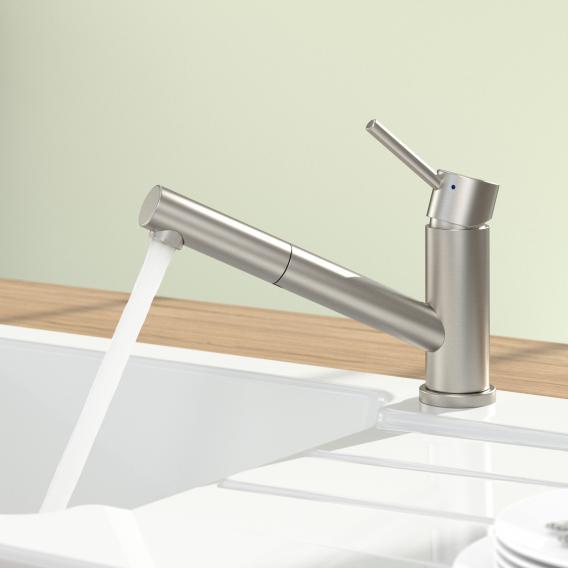 Villeroy & Boch Como Shower single-lever kitchen mixer tap, with pull-out spout stainless steel