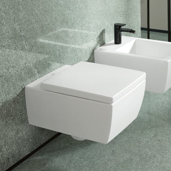 Mount Bank zeil Toevallig Villeroy & Boch Memento 2.0 wall-mounted washdown toilet, rimless white,  with CeramicPlus - 4633R0R1 | REUTER