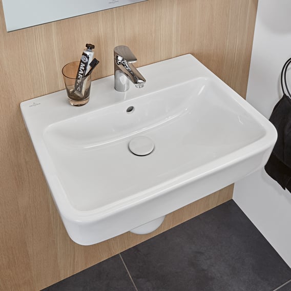 Weigeren Persoon belast met sportgame Kneden Villeroy & Boch O.novo washbasin white, with 1 tap hole, ungrounded, with  overflow - 4A416001 | REUTER