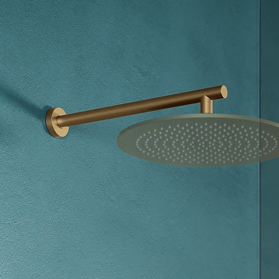 Villeroy & Boch Universal Showers Wandanschlussbogen TVC00045700076 Eckig, Wandmontage, Brushed Gold
