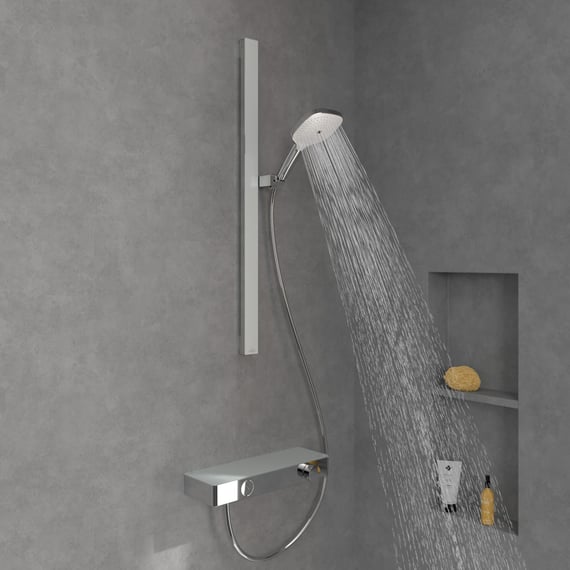 Set Doccia Filtrante Ibergrif - Pannello 125mm + Tubo 150cm, 3 Getti, Riduce Calcare E Cloro, Alta Pressione E Risparmio Idrico