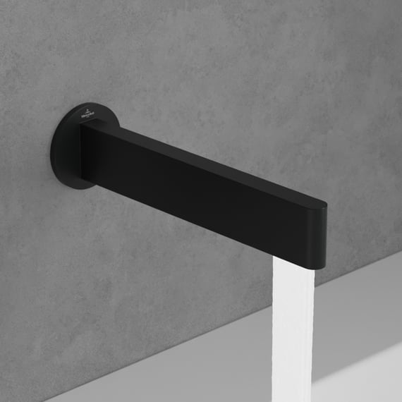 KOHLER K-73120-BL Wanneneinlauf Matt Schwarz – Für Badewanne, Aus Massivem Messing, Teil Der Composed Kollektion