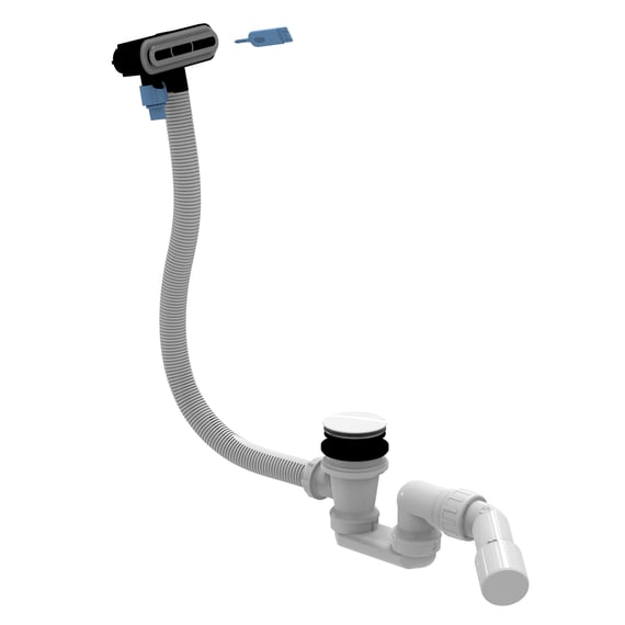 Westbrass Kit Tubo Di Scarico E Troppopieno Per Vasca | Bianco Con Piastra E Tappo Cromo | 1-1/2" X 35.6 Cm