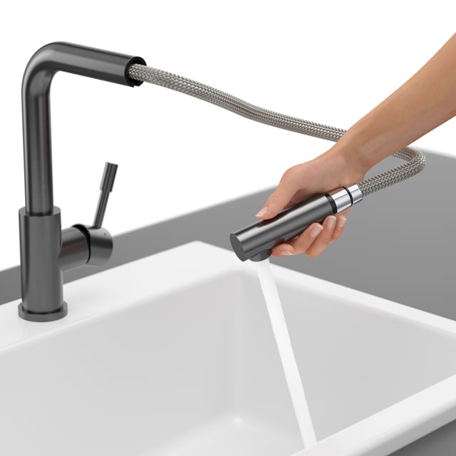 Rubinetto Da Cucina Villeroy & Boch Como | Acciaio Inossidabile Solido, Beccuccio Estraibile, Regolazione 45°