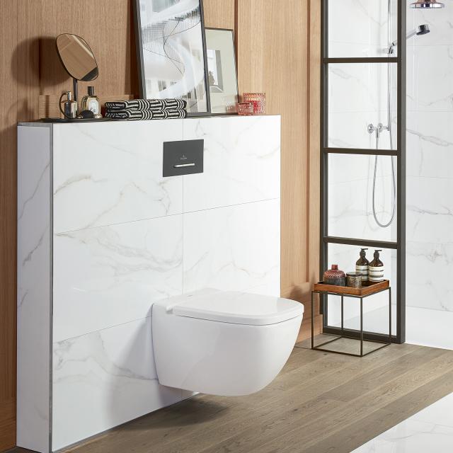 Villeroy & Boch Antheus wall-mounted washdown toilet, open flush rim, DirectFlush white, with CeramicPlus