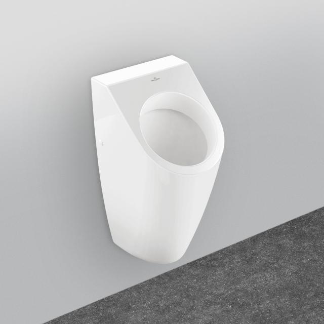 Villeroy & Boch Architectura urinal, rear supply white, with CeramiPlus, with target