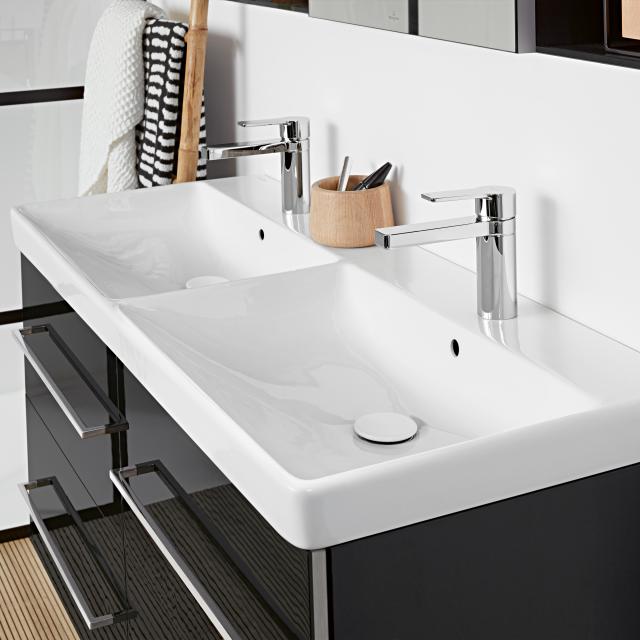 Villeroy & Boch Avento double vanity washbasin white, with CeramicPlus, with overflow