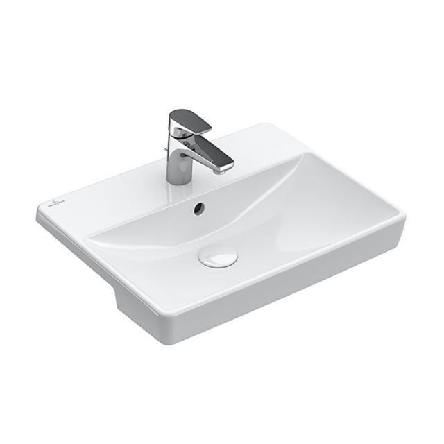 Villeroy & Boch Avento semi-recessed basin white, with CeramicPlus, with overflow