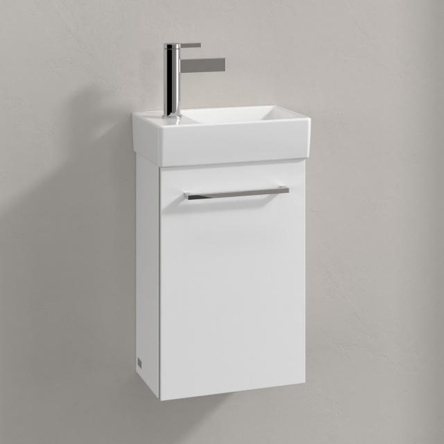 Villeroy & Boch Avento vanity unit for hand washbasin with 1 door front crystal white/corpus crystal white