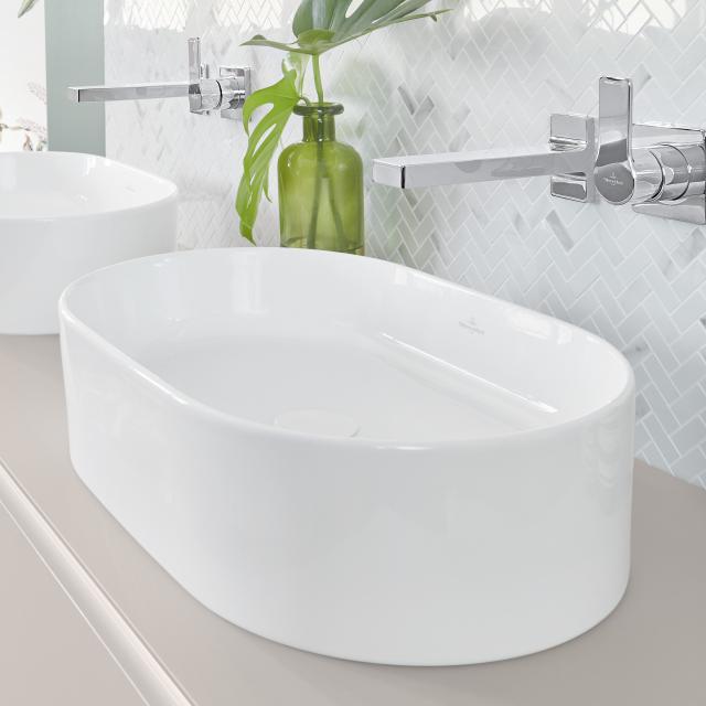 Villeroy & Boch Collaro countertop washbasin white, with CeramicPlus