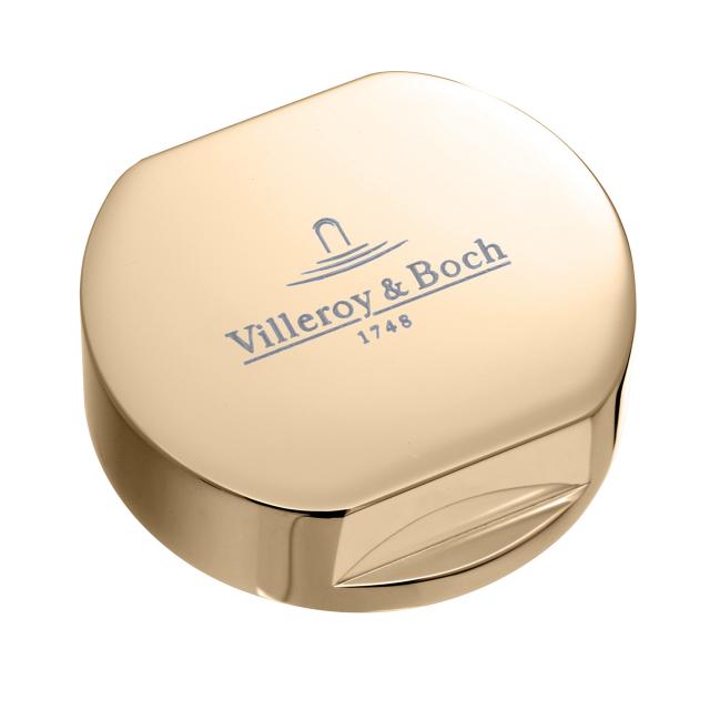Villeroy & Boch cover for single rotary handle, round gold